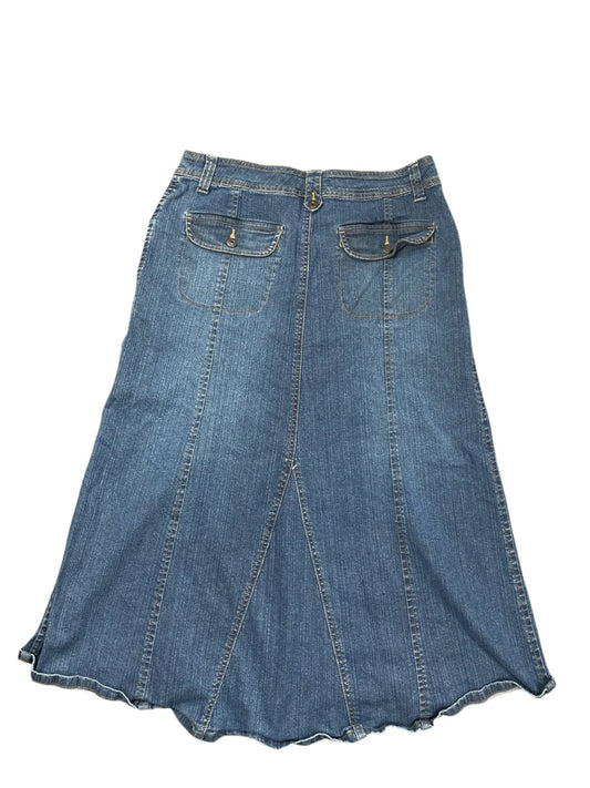 Medium Wash Denim Skirt with Flared Hem (M)
