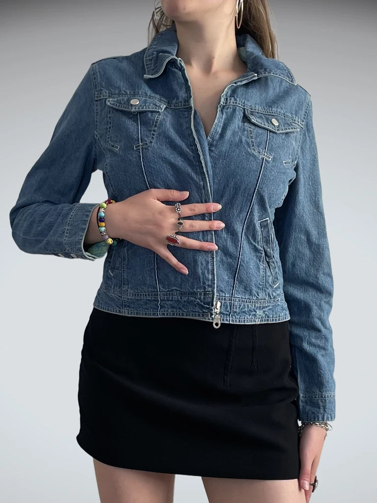 raw classic – 2000s denim jacket (M)