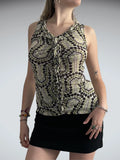 olive wave – 70s mesh cami (M)