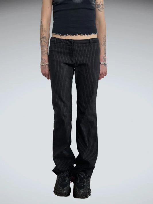 striped elegant pants (L)