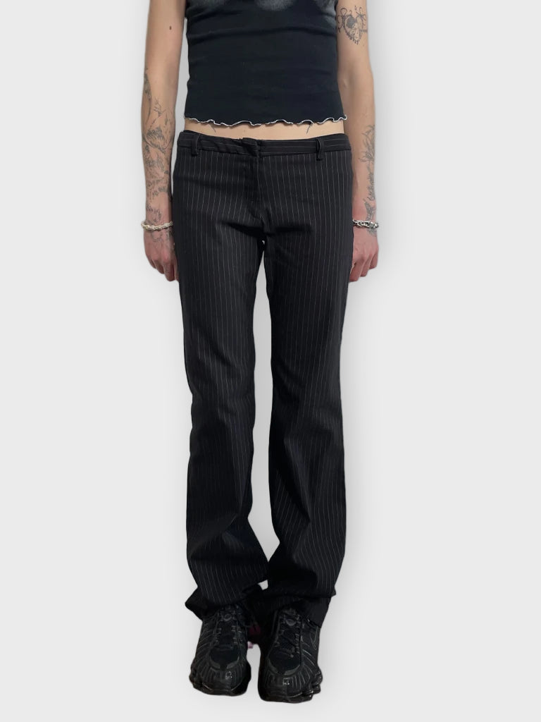 striped elegant pants (L)