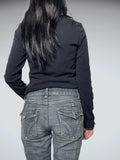 long sleeve black top