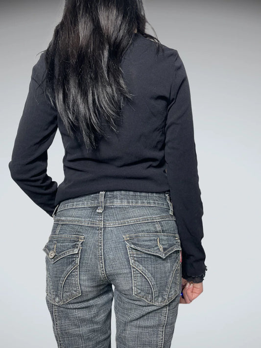 long sleeve black top