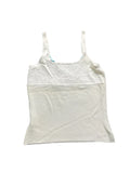 Beige Knit Tank Top with Blue Trim (M)