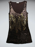 Brown Ombre Sequin Disco Top (S)