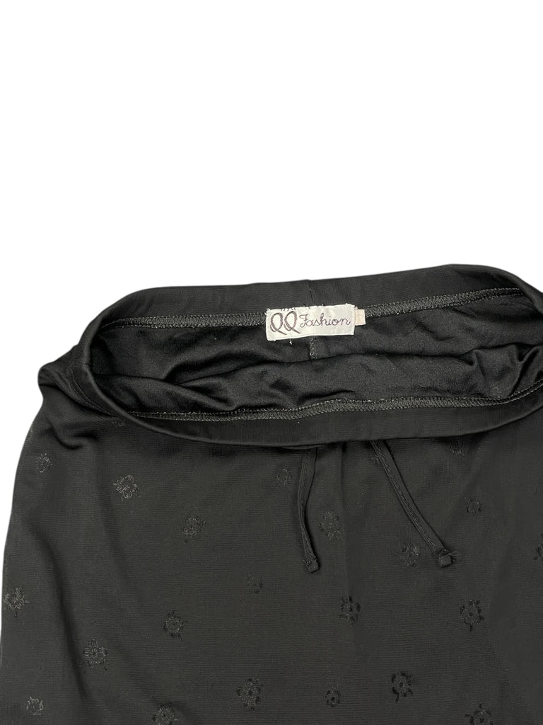QQ Fashion Embroidered Black Skirt (S)