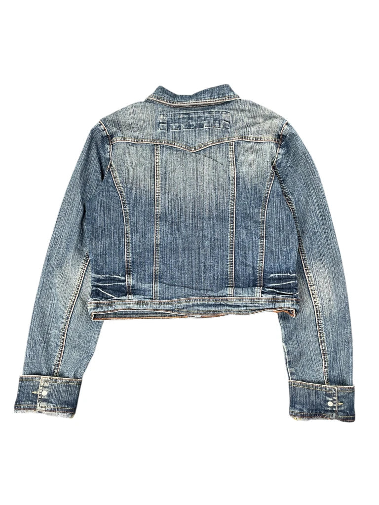 Seduction Cropped Faded Denim Jacket (M)