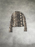 snake mesh long sleeve top (M)