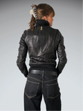 Mlackkage Black Lamb Leather Style Jacket (XS)