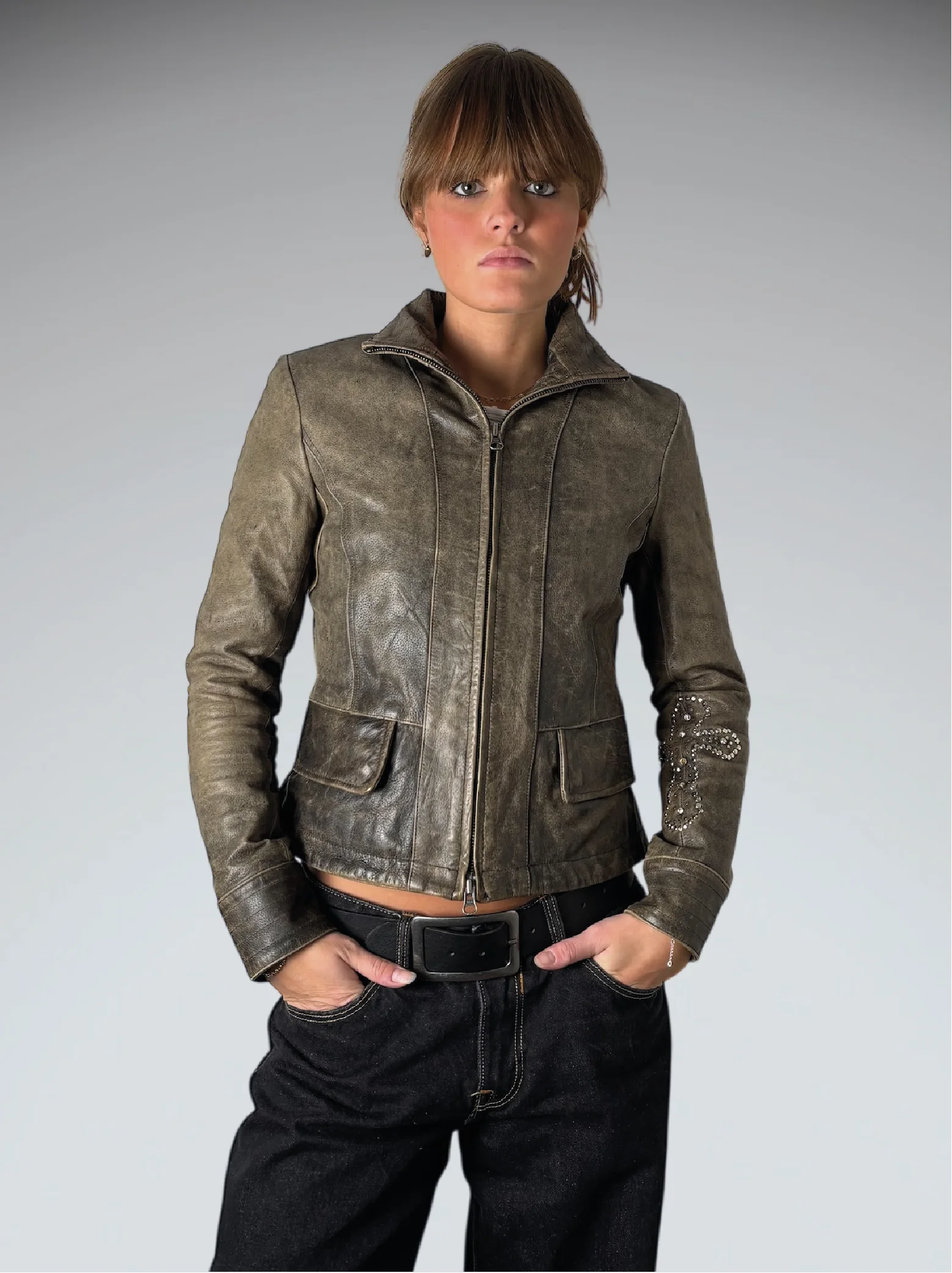 Oscar Leopold Washed Brown Vintage Jacket (S)