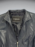 Cosan Blue Genuine Leather Jacket Women (M)