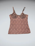 Brown Floral Lace Camisole (M)