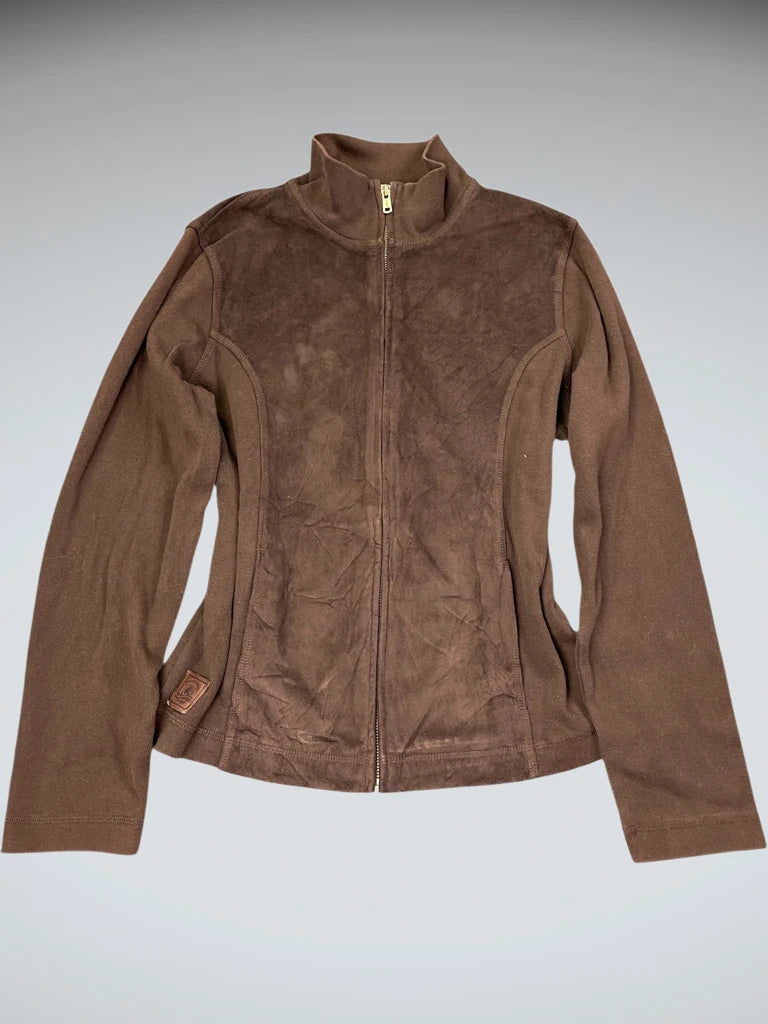 Polo Ralph Lauren Brown Zip Up Sweater Jacket (M)