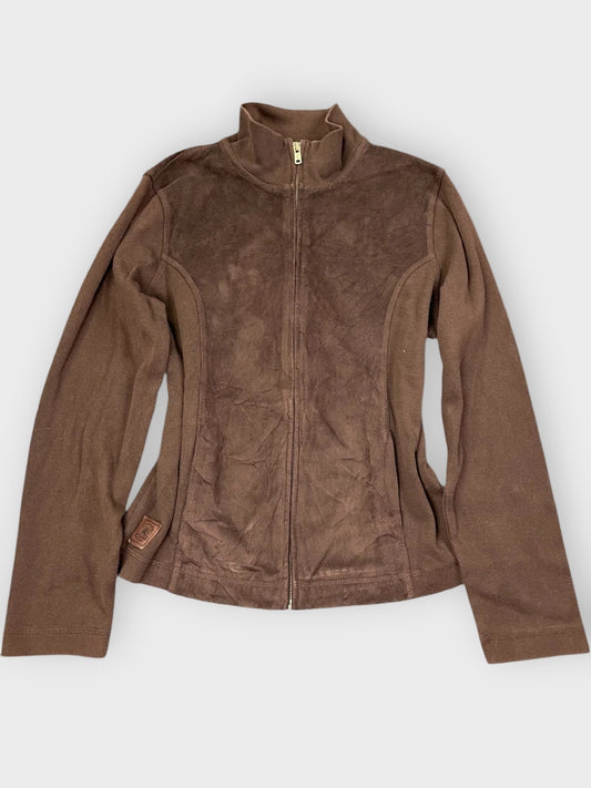Polo Ralph Lauren Brown Zip Up Sweater Jacket (M)