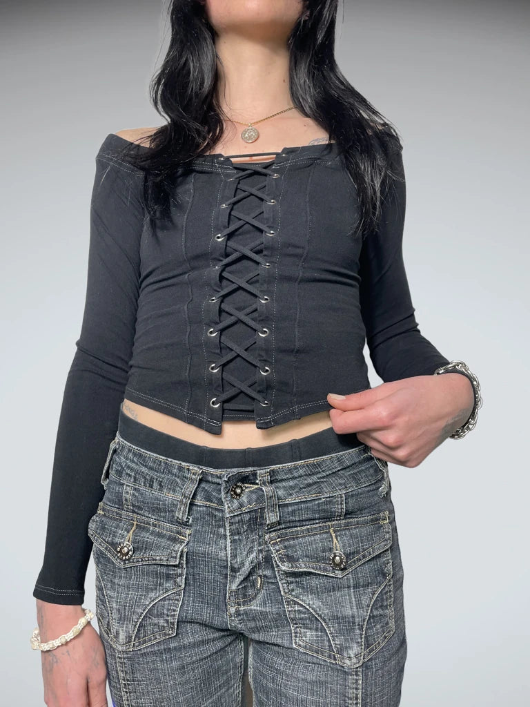 corset long sleeve top