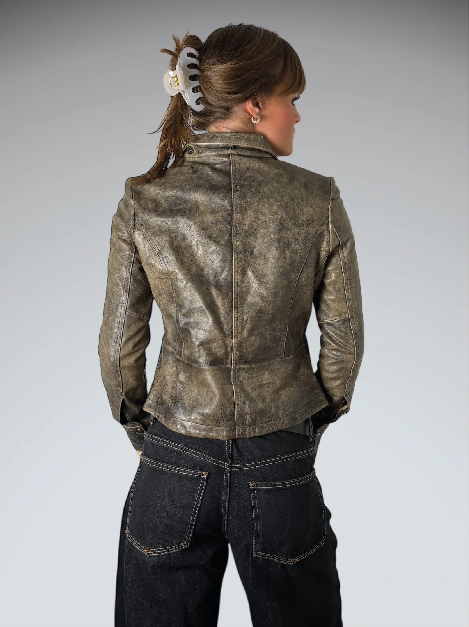 Oscar Leopold Washed Brown Vintage Jacket (S)