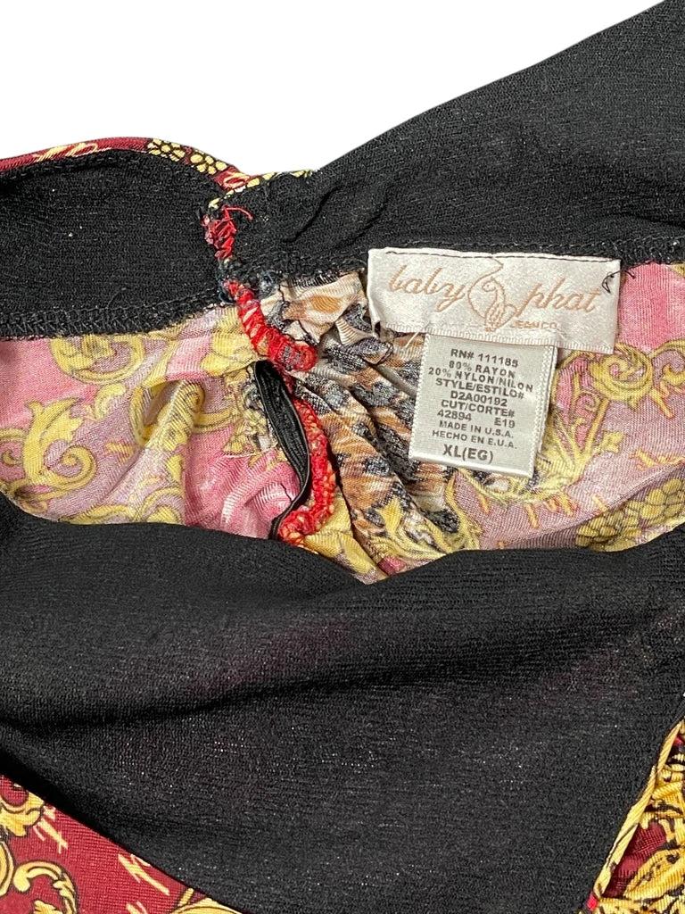 red baroque halterneck top (XL)