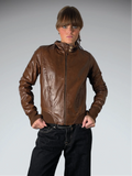 Signify Brown Faux Leather Vintage Jacket (M)
