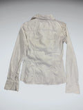 Chic White Fitted Business Shirt (XS)