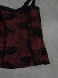 red lace top