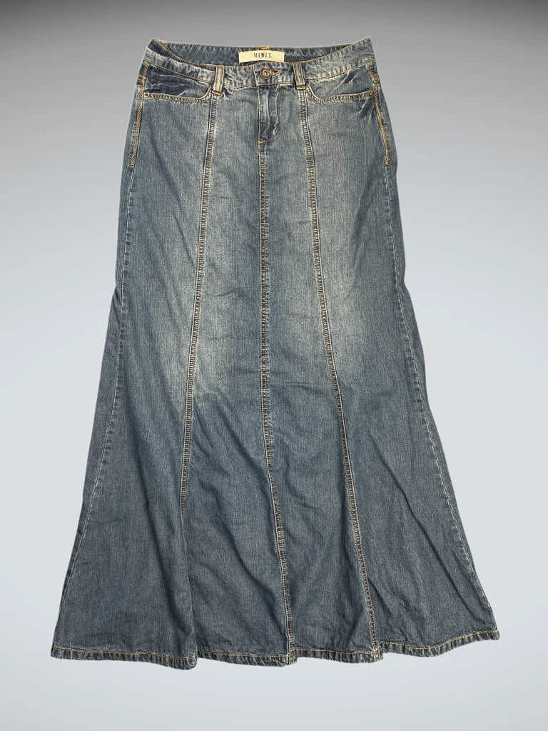 Mixit Blue Denim Maxi Skirt (S)