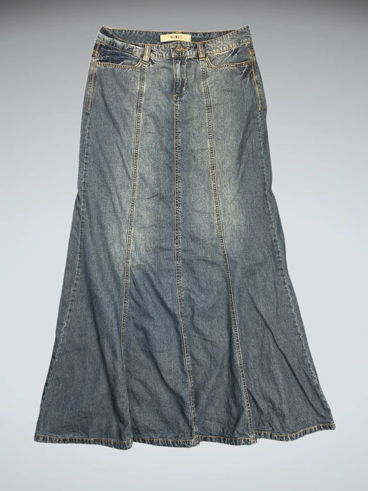 Mixit Blue Denim Maxi Skirt (S)