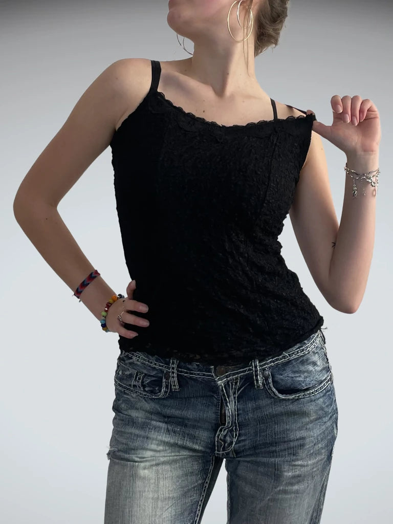 midnight lace – classic cami (L)