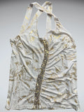 White Gold Sequin Detail Racerback Top (XL)