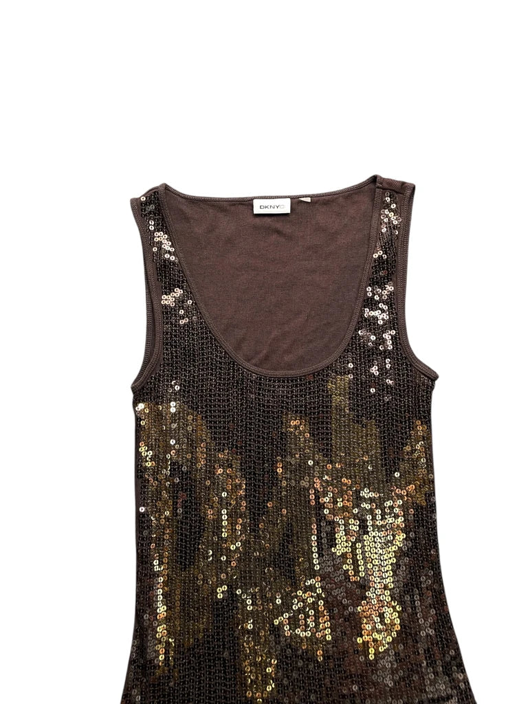 Brown Ombre Sequin Disco Top (S)