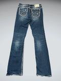Medium Wash Bootcut Jeans with Contrast Stitching (S)