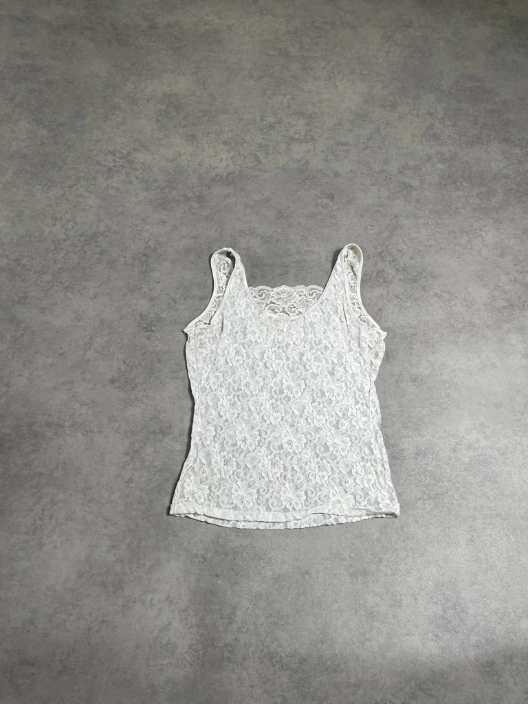 white lace top (M)