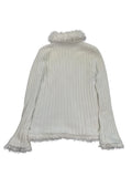 Snow Drift White Zip Sweater (M)