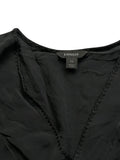 Black Satin Empire Waist Top (S)