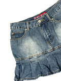 London Blues Ruffled Hem Vintage Denim Skirt (S)