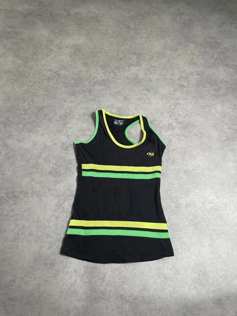tank top with green striped (M)