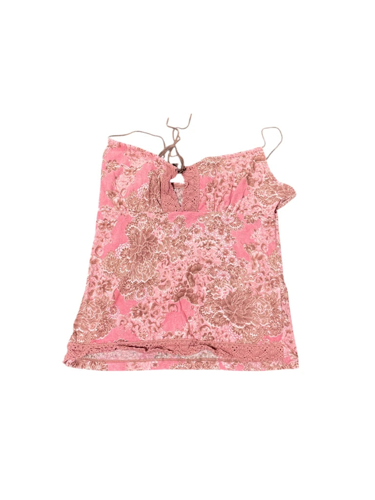 Pink Floral Lace Camisole (S)