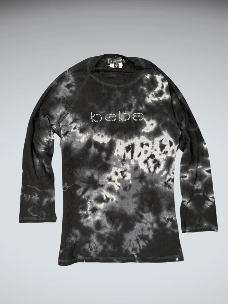 Bebe Washed Effect Black Y2K Top (L)