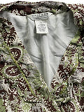 Green Paisley Wrap Blouse (S)