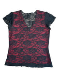 dark romance – mesh floral top (L)