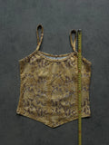 Yellow snake print top