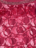 Y2K pink rhinestone mesh sheer top (S)