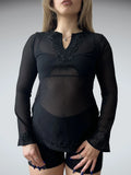 Vintage gennemsigtig top