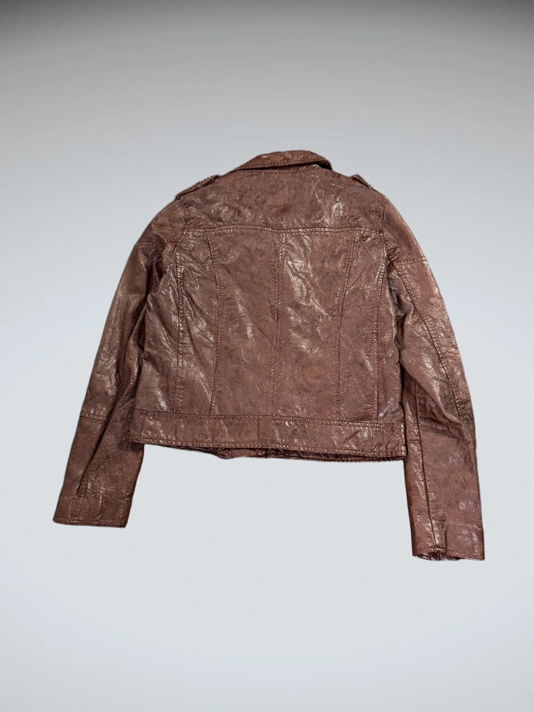 BlankNYC Burgundy Faux Leather Jacket Women (L)