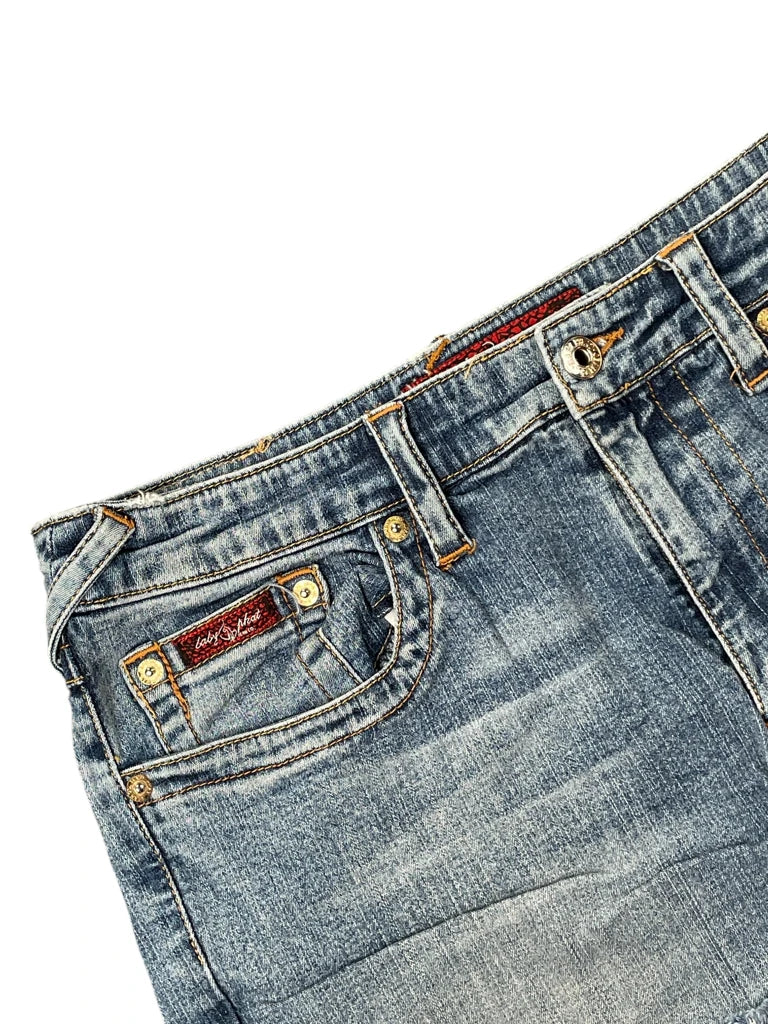 Baby Phat Distressed Blue Denim Skirt (M)