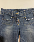 Y2K Zip Detail D&G Low Rise Jeans (M)