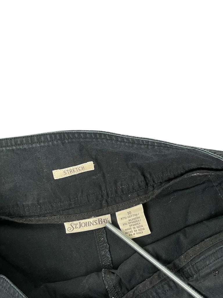 St. Johns Bay Dark Chino Skirt with Button Detail (M)