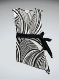 Zebra Print Belted Asymmetric Top (M)