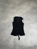 black sleeveless top (S)