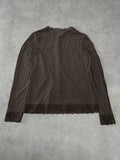 brown lace blouse