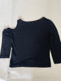 Black Sheer Boatneck Longsleeve (M)
